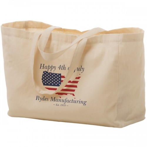 Organic Cotton Shopping Bags with Accent Trim - OC12 Organic Cotton Shopping Bags with Accent Trim - OC12