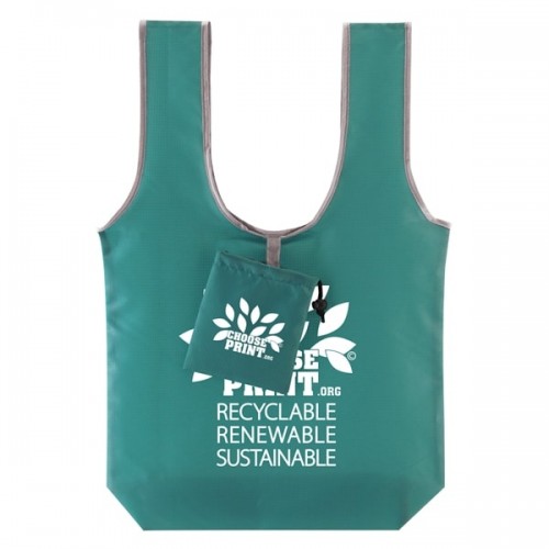Reusable Folding Tote - Teal - FT9