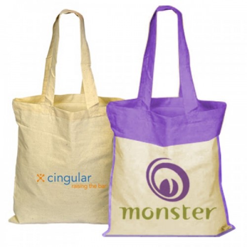 Organic Cotton Colored Tote Bags - Natural & Custom - OC1