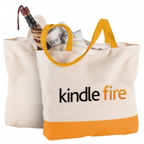 Recycled Organic Cotton Zippered Totes - OC11 Recycled Organic Cotton Zippered Totes - OC11