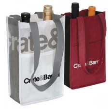 2-Bottle Contrast Wine Bags - W1