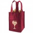 4-Bottle Reinforced Wine Bags - Burgundy - W3