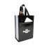 Reusable 2 Bottle Recycled Wine Bag - Black - W6