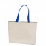 Reusable Organic Cotton Oversized Totes - Blue Handles - OC8