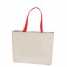 Reusable Organic Cotton Oversized Totes - Red Handles - OC8