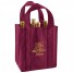 6-Bottle Reinforced Wine Bags - Burgundy - W4