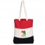 Wholesale Cotton Laguna Totes - Red/Natural/Black - OC13