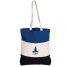 Wholesale Cotton Laguna Totes - Blue/Natural/Black - OC13